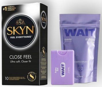 Набір з SKYN Close Feel (10 шт) + Пролонгатор WAIT &mdash; Friday Bae Delay Spray, 10 мл SOS8942 фото