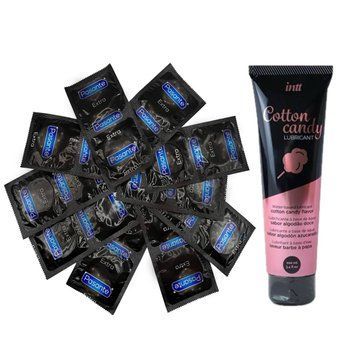 Pasante Extra Safe 20 шт та Лубрикант Intt Cotton Candy &ndash; 100 мл SOS953 фото