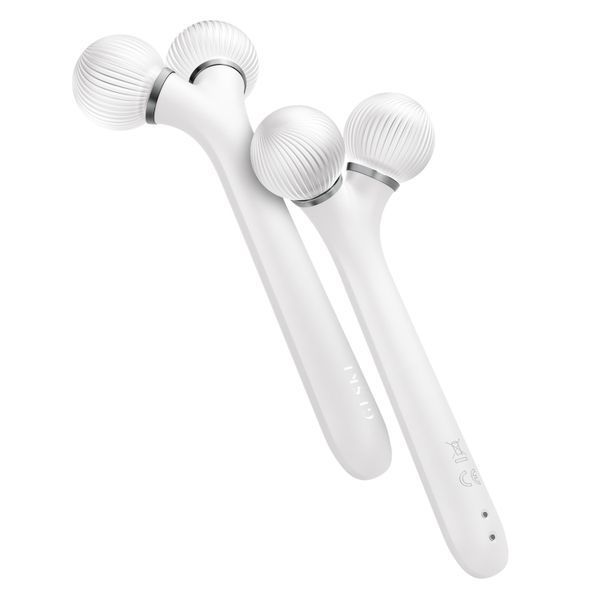 Электронный ультразвуковой ролик для лица GESKE Sonic Facial Roller 4в1 white HB0183 фото