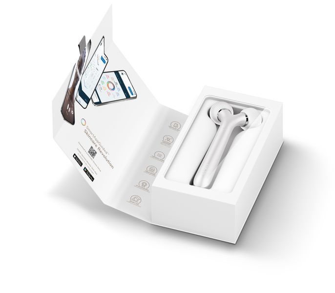 Электронный ультразвуковой ролик для лица GESKE Sonic Facial Roller 4в1 white HB0183 фото