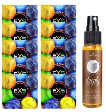 EXS BUBBLEGUM 10 шт + Sensuva Deeply Love You Chocolate Coconut (29 мл) SOS14044 фото