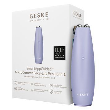 Мікрострумова ручка для підтяжки обличчя GESKE MicroCurrent Face-Lift Pen 6в1 purple HB0123 фото