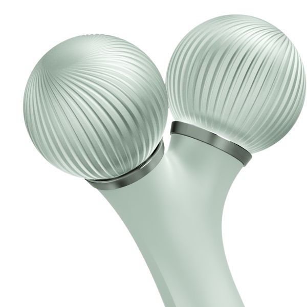 Електронний ультразвуковий ролик для обличчя GESKE Sonic Facial Roller 4в1 green HB0184 фото