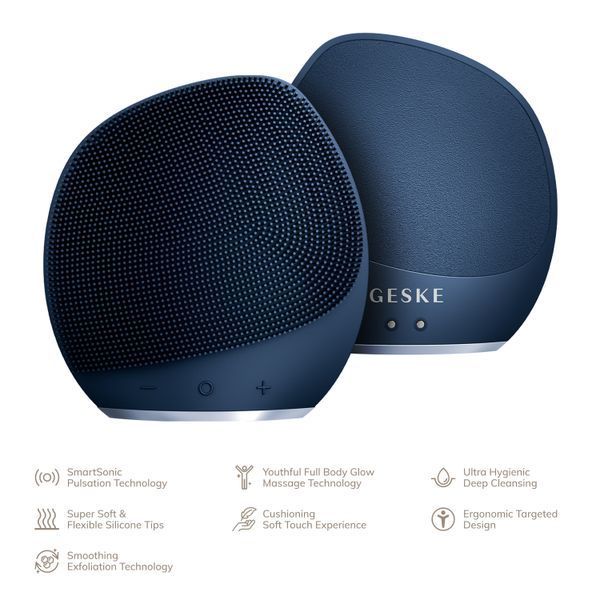 Ультразвуковая щетка для тела и интенсивный пилинг GESKE Sonic Body Brush&Intensive Exfoliator 7в1 midnight HB0356 фото