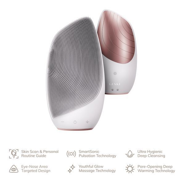 Електронна звукова термо щітка для обличчя GESKE Sonic Thermo Facial Brush 6в1 starlight HB0077 фото