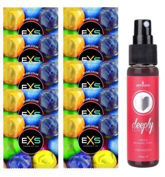 EXS BUBBLEGUM 10 шт + Sensuva Deeply Love You Cinnamon (29 мл) SOS14042 фото