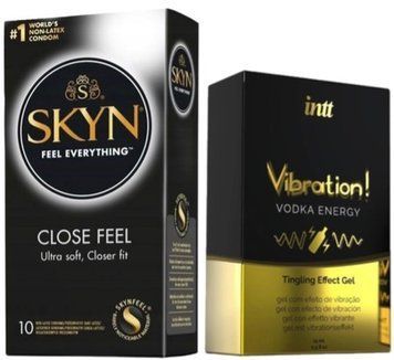 Набір з SKYN Close Feel (10 шт) + Рідкий вібратор Intt Vibration Vodka (15 мл) SOS9806 фото