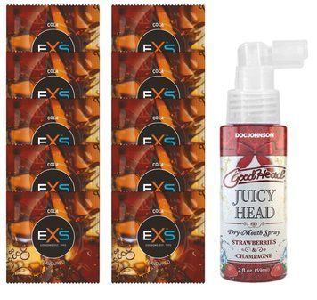 EXS CRAZY COLA 10 шт + Doc Johnson &ndash; Juicy Head Strawberries and Champagne (59 мл) SOS14092 фото