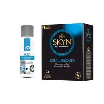 Набор SKYN Extra Lube, 24 шт + лубрикант на водной основе System JO H2O ORIGINAL, 60 мл SKYN42 фото